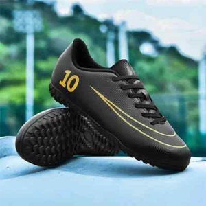 Cheap Black Turf Football Shoes for Child Football Boots Kids Boy Soccer - Picture 1 of 9