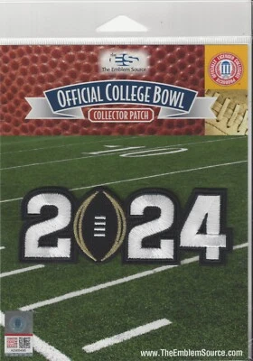 THE EMBLEM SOURCE 2024 CFP National Championship Game Patch Michigan Washington Official NCAA Pkg