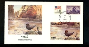 Commemorative Cover Birds National Audubon Society Utah UT American Dipper - Picture 1 of 2