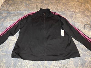 Giacca sportiva Kim Rogers, nuova con etichetta, taglia 2X, nera e fucsia - Foto 1 di 5
