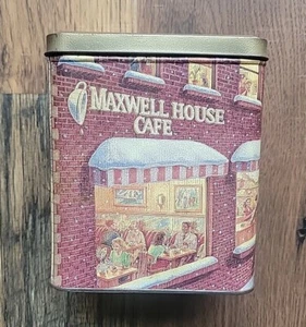 Vintage Maxwell House Caffè Cappuccino Pubblicità Da Collezione Latta Inverno 1997 - Foto 1 di 6