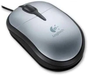 Logitech M-UV94 3-Button USB Wired Optical Notebook Mouse - Silver (931477-0403) - Picture 1 of 1