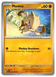 Pokemon Paldean Fates 045/091 Mankey - Picture 1 of 1