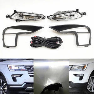 Built-in LED Front Fog Light Kit Fit 18-19 Ford Explorer w/ Bezel Wire Switch - Picture 1 of 12