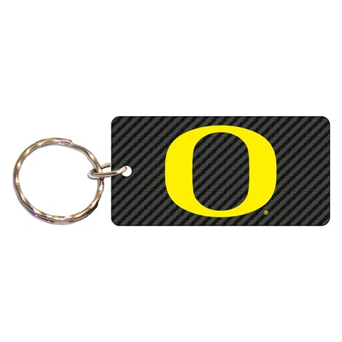 OREGON DUCKS CARBON RECTANGLE ACRYLIC KEY RING NEW WINCRAFT Cover