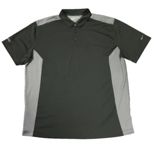 Polo Nike Golf Dri-Fit pannelli rete manica corta logo nero e grigio XL - Foto 1 di 23