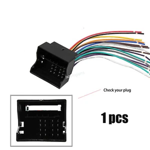 Aftermarket Radio Stere Wire Harness Adapter Plug For VW Jetta Passat 2000-2015 - Picture 1 of 5