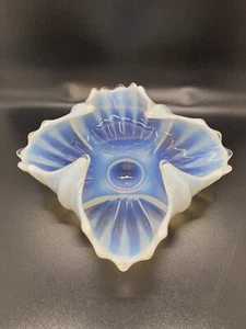 Vintage FOSTORIA Heirloom OPALESCENCE ART GLASS 8” Square Dish Bowl - Picture 1 of 3