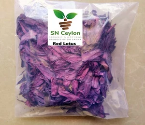 Getrockneter roter Lotus (volle Blume) rote Seerose Nymphae Rubra 1Ib-10Ib - Bild 1 von 4