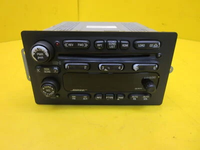OEM 2003 CHEVROLET TRAILBLAZER BOSE RADIO AM FM 6 DISK CD PLAYER W/ WORN BUTTONS - Image 1 of 4