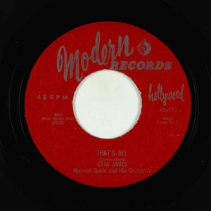 R&B Rocker/Blues 45 - Etta James - That's All/Woman - Modern - Picture 1 of 2