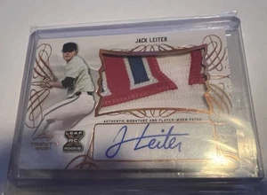 2021 Leaf Trinity JACK LEITER Texas Rangers RPA Platinum Rookie PATCH AUTO Tri - Picture 1 of 2