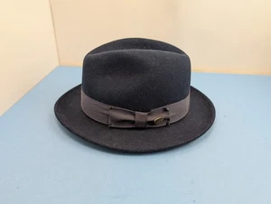 Sombrero Fedora de Lana Bailey Hollywood Blixen Para Hombres 7.5 Grande Azul Fieltro Ligero Embalable - Imagen 1 de 15