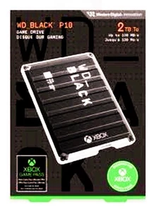 WD_BLACK 2TB P10 Game Drive for Xbox - 1-Month 2TB, Black with White Trim - Picture 1 of 1