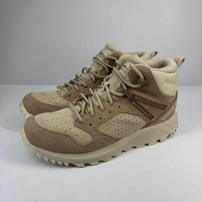 Merrell Wildwood Mid Women’s 9.5 Tan Suede Leather Waterproof Hiking Trail Boots - Image 1 of 4