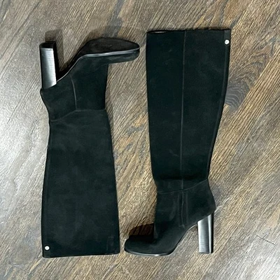 Sam Edelman Boots Women’s 7.5 Victoria Black Suede Leather Knee High Heels - Image 1 of 4