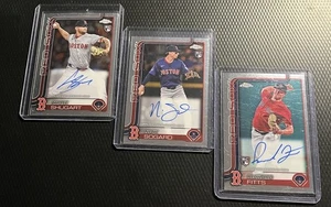 2025 Topps Chrome Boston Red Sox 3 Karten Rookie Auto Lot - Fitts Sogard Shugart - Bild 1 von 4