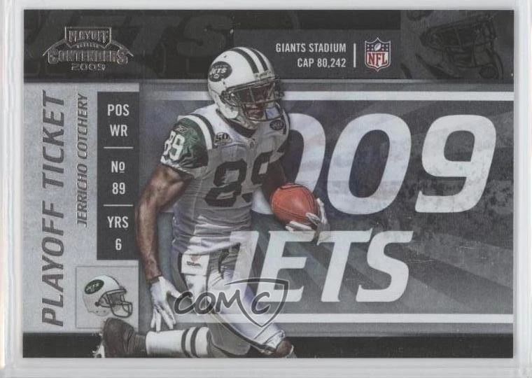 2009 Playoff Contenders Playoff Ticket /99 Jerricho Cotchery #67 - Image 1 of 2