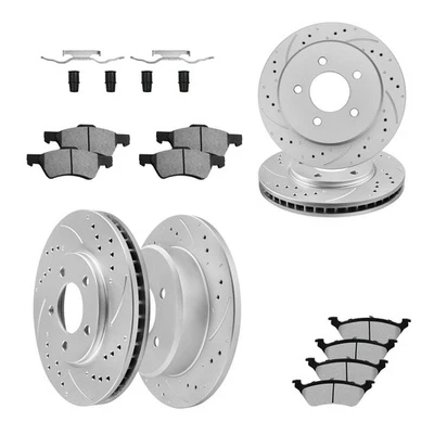 Front & Rear Disc Brake Rotor Pad for  2004 2005 2006 2007 Dodge Grand Caravan Foto 1 de 4