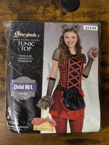 Storybook Dark Riding Hood Tunic Top Costume Cosplay CHILD M/L (up to size 14) - Picture 1 of 4