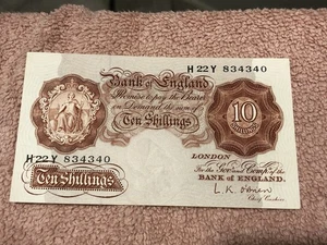 British Bank of England Ten Shilling Banknote X2 - Picture 1 of 4