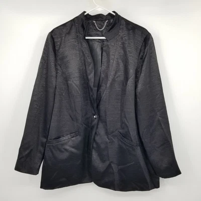 Chico's Black Label Women's Button Blazer Jacket Size 3 XL Quiet Luxury Dressy - Image 1 of 4