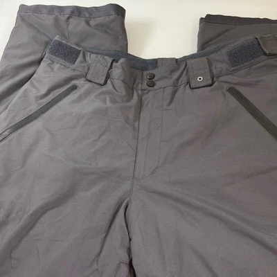 Pantalones de esquí para nieve aislados grises grandes Polar Edge para hombre bolsillos con cremallera al aire libre Foto 1 de 4