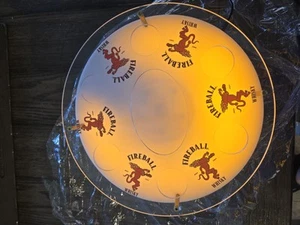 Rare Fireball Whiskey 4 Charging Station 6 Shotglass Lazy Susan Lights Up Sign - Picture 1 of 3