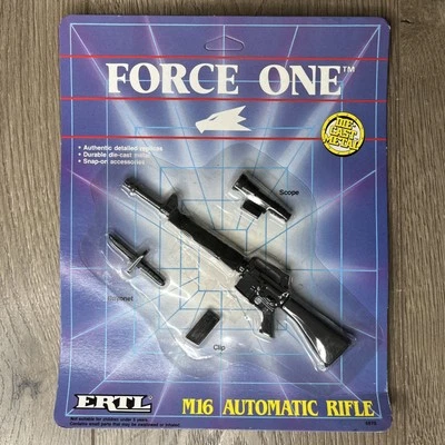 Juego de armas de rifle automático ERTL Force One Die-Cast Metal M16 #4970 1989 a Foto 1 de 4