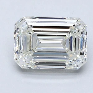 Cert. GIA Smaragd 1,70 Karat natürlicher abgebauter Diamant lose J Farbe VVS2 Reinheit - Bild 1 von 2