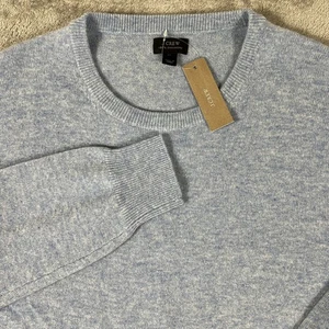 J.Crew Men’s M Cashmere Crewneck Sweater Blue NWT Minimalist Quiet Luxury - Picture 1 of 9