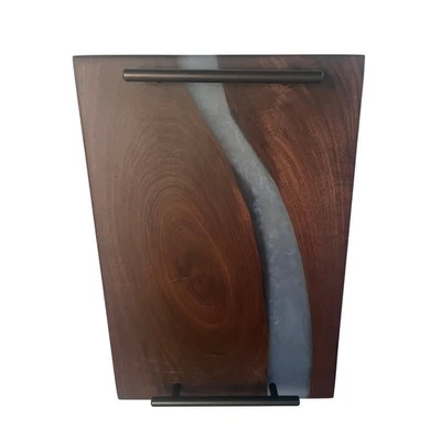Handcrafted Walnut Blue Epoxy Waterfall Mid Century Modern MCM Charcuterie Board - Image 1 of 4