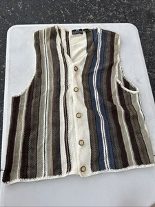 Structure Vest Mens Medium Multicolored Coogie Style Vintage 90s Preowned - Picture 1 of 10