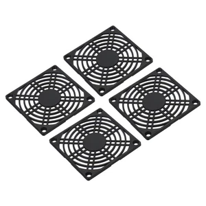 80mm Fan Filter, 4 Pack ABS Plastic Ventilator Grill Protector Guard, Black - Zdjęcie 1 z 6