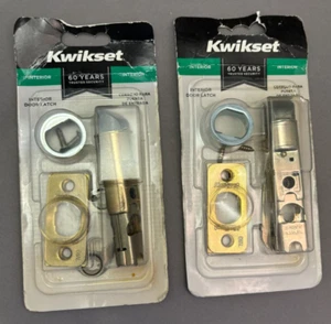 Kwikset Interior Door Latch Kit Brass Color 81826-001 Lot of 2 New Sealed - Picture 1 of 3