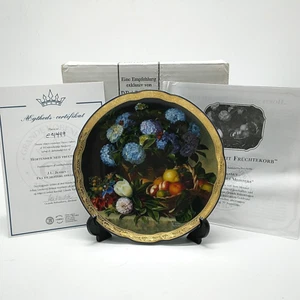 Hortensier Med Frugtkurv by J.L. Jensen Porcelain Plate Bradford Exchange 8" Dia - Picture 1 of 19