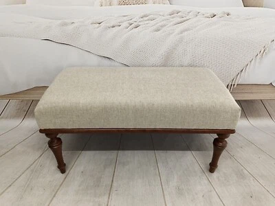 Hallway bench, Ottoman for bedroom, Retro bench, Upholstered bench, Dining bench - Image 1 of 4