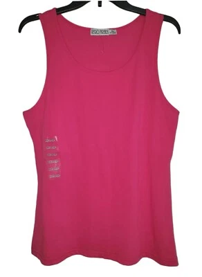 Vintage Retro Threads Pink Built-in Bra Round Neck Tank Top Women's Size XXL - Image 1 of 4