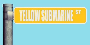 YELLOW SUBMARINE ST STREET SIGN HEAVY DUTY ALUMINUM ROAD SIGN 17" x 4" - Picture 1 of 1