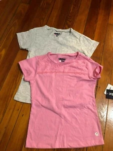 Lot of 2 Pcs Girls Limited Too T-Shirts Short Sleeve Size L 6X: Pink and Gray - Picture 1 of 6