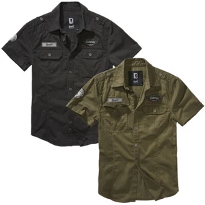 Brandit Luis Vintage Shirt Short Sleeve Hemd Freizeithemd Knopfleiste kurz Arm - Picture 1 of 13