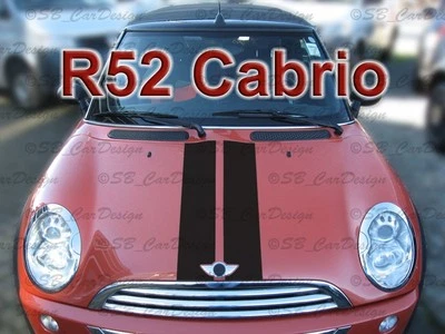 Autocollants De Rayures Viper Pour BMW MINI COOPER R52 Cabriolet Works Union - Immagine 1 di 3