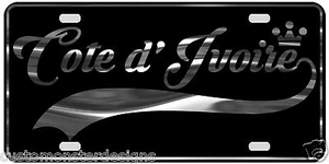 Cote d' Ivoire License Plate All Mirror Plate & Chrome and Regular Vinyl Choices - Imagen 1 de 2