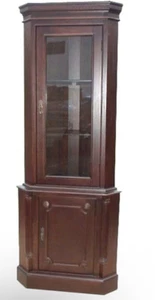 Jacky 29.5'' Wide Solid Wood Cabinet Corner Rare Antique L32"XD18"X H75" - Picture 1 of 10
