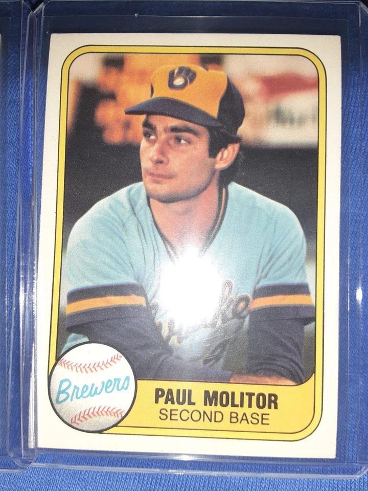 Tarjeta de béisbol Fleer Paul Molitor 1981 #515 Milwaukee Brewers Salón de la fama Envío gratuito Foto 1 de 1