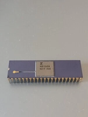 VINTAGE Purple Gold CERAMIC CPU FUJITSU MB15654 - Image 1 of 4