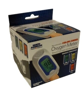 North American Health & Wellness Color-Coded Finger Oxygen Meter NIB - Picture 1 of 4