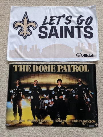 New Orleans Saints Dome Patrol Poster and Rally Towel SGA Costacos Brothers Cover