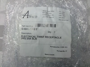 Amico O-WAL-TWIST 20A Twist Receptacle Assembly **Free Shipping** - Picture 1 of 5