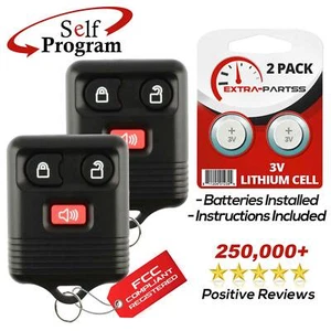 2 For 1998 1999 2000 2001 2002 2003 2004 2005 Ford F150 F250 F350 Remote Key Fob - Picture 1 of 7
